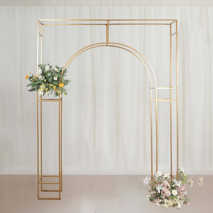 Heavy Duty Gold Metal Rectangular Arch | eFavormart