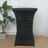 Black stretch table cover for cocktail tables, elegant and sleek design.