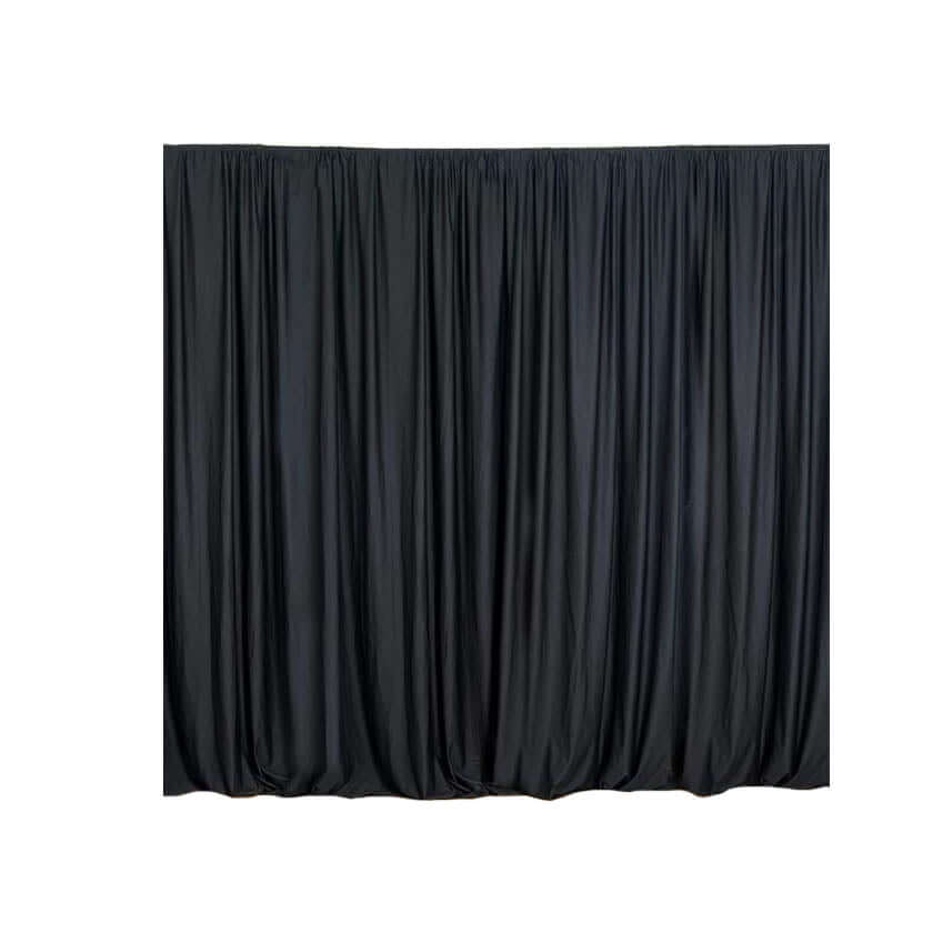 Black Scuba Polyester Backdrop Drapes