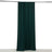Dark green fabric curtain on a plain backdrop