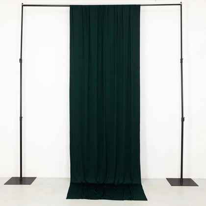 Hunter Emerald Green 4-Way Stretch Spandex Backdrop Drape Curtain, Wrinkle Free Event Divider Panel with Rod Pockets - 5ftx12ft