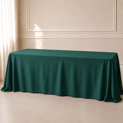 Polyester Rectangle Tablecloth 90"x156" Hunter Emerald Green with Seamless Finish
