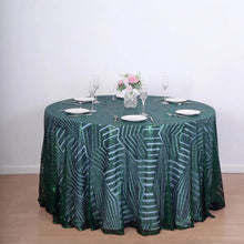 120inch Hunter Emerald Green Seamless Diamond Glitz Sequin Round Tablecloth