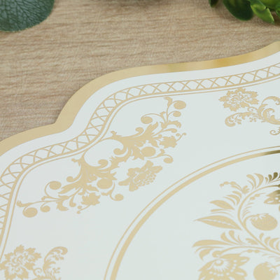 Elegant gold-foiled decorative paper with intricate floral design.