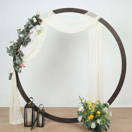 Ivory Gauze Cheesecloth Draping Fabric Wedding Arch Decorations, Window Scarf Valance Drapes, Boho Arbor Long Curtain Panel 20ft
