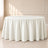ivory seamless round tablecloth on a table
