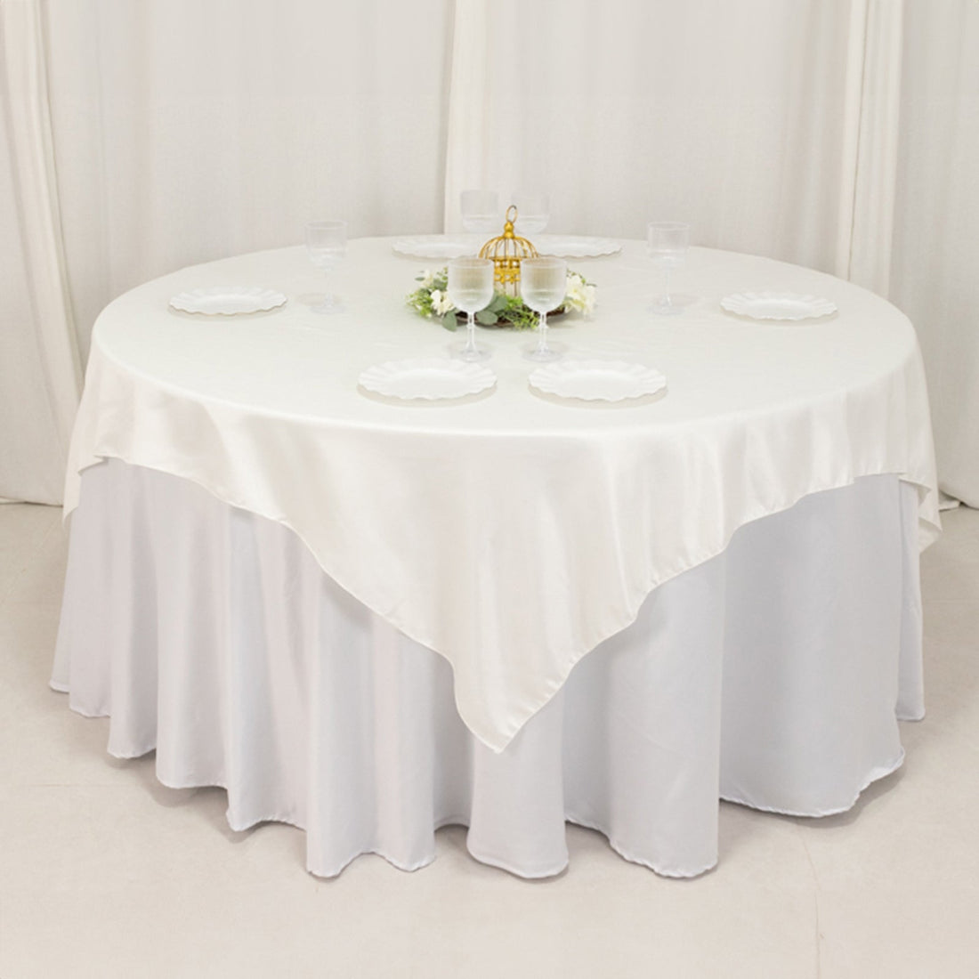 Lamour Satin Table Overlay 72
