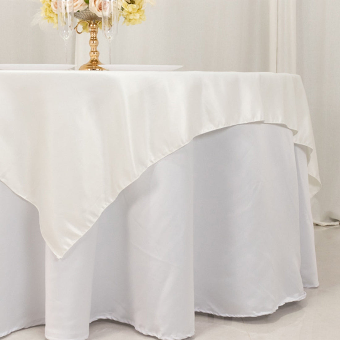 Lamour Satin Table Overlay 72