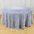 Lace tablecloth with intricate design on a round table