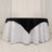 Black and white tablecloth with elegant draping for events and dining.