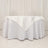 White tablecloth with elegant draping and satin finish
