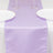 Lavender table runner on a white table with plates and glasses