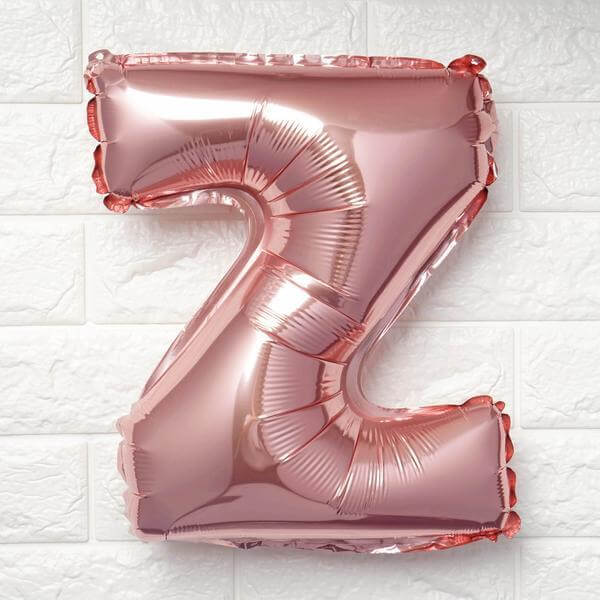 Rose gold foil letter Z balloon