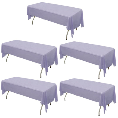 Set of five lavender table covers for event decoration