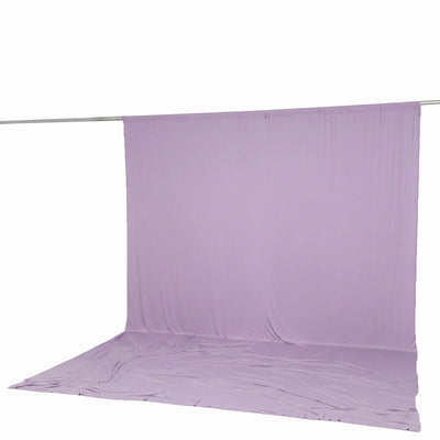 Lavender fabric backdrop curtain on a crossbar, studio photography background