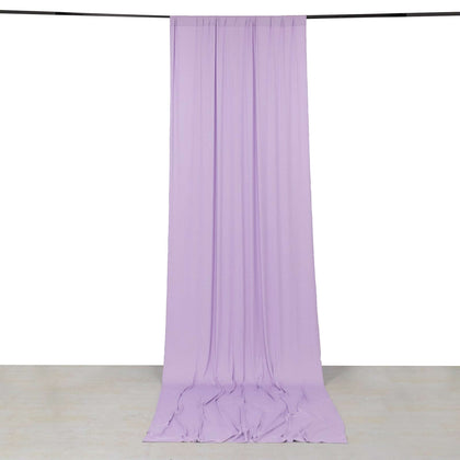 Lavender Lilac 4-Way Stretch Spandex Backdrop Drape Curtain, Wrinkle Free Event Divider Panel with Rod Pockets - 5ftx14ft