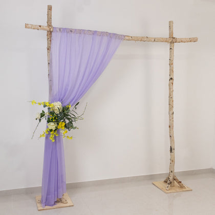 Sheer Wedding Arch Drape – 5ftx14ft Lavender Lilac Sheer Curtain Backdrop, Ceiling Drapery Panel