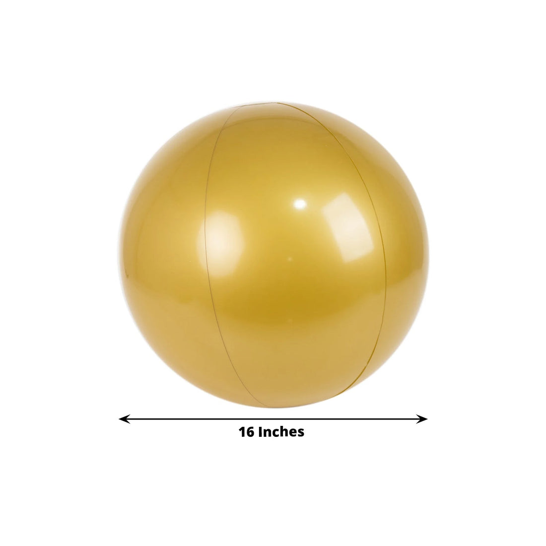 2 Pack Large Gold Inflatable Play Ball 16