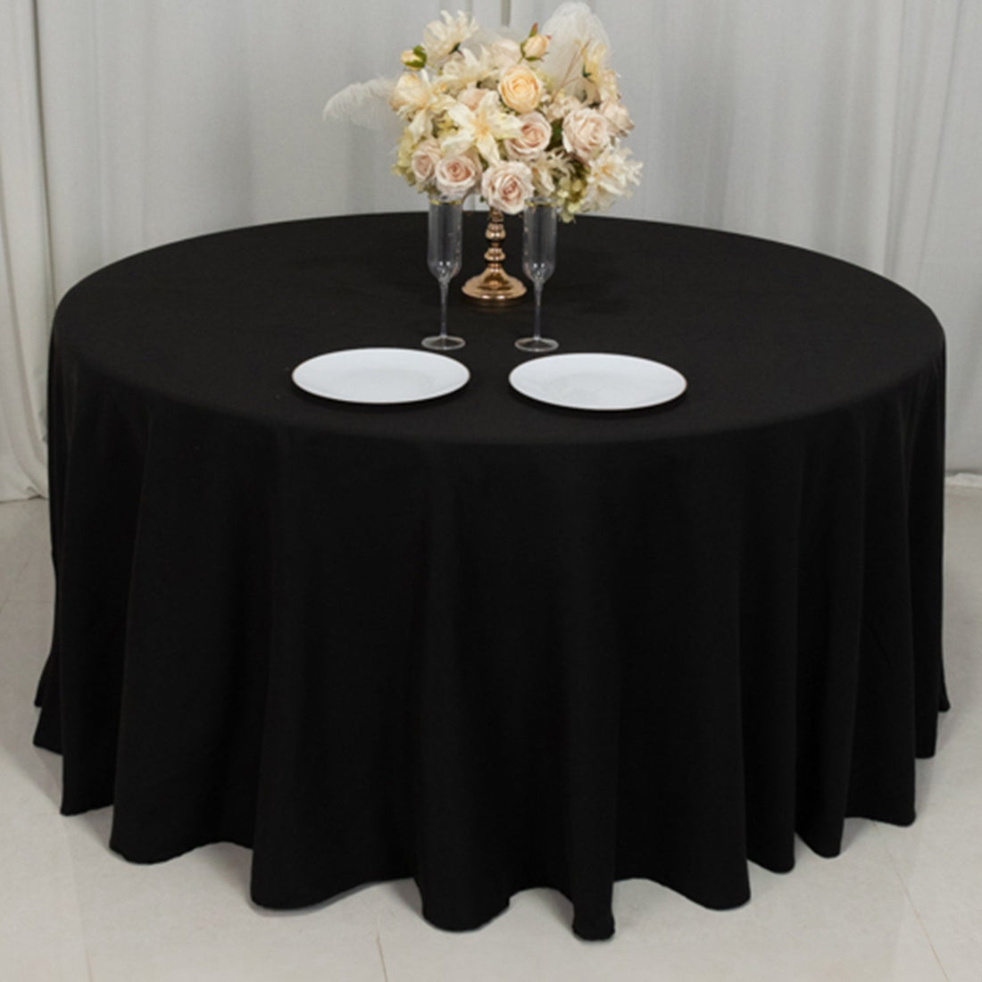 Cotton Blend Round Tablecloth 120