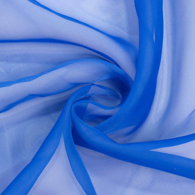 Blue sheer fabric with soft, flowing texture. #whtbkgd