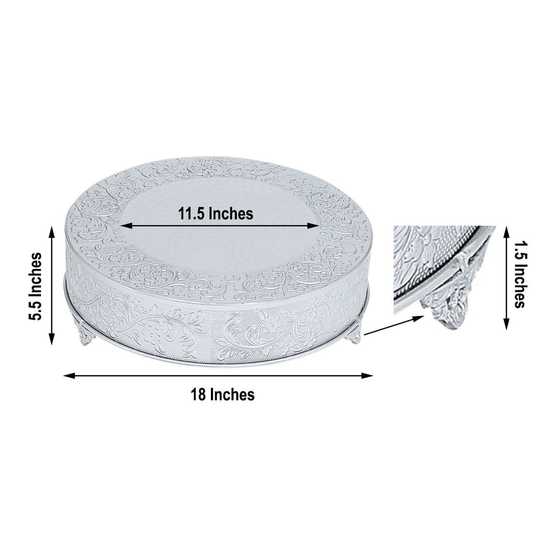 Metal Round Cake Pedestal Stand 18