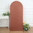 Brown arched backdrop with stand, ideal for photography and events.