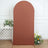 Brown fabric backdrop with a curved top for photography.