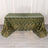 Green and gold sequined tablecloth with wave pattern