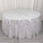 Round tablecloth with silver wave pattern on a white background.