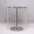Crystal beaded side table with chrome base, elegant and stylish decor.
