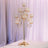 Elegant gold candelabra with crystal candle holders.
