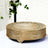 Gold decorative cake stand with intricate floral design