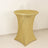 Gold glitter table with a sleek design for events and celebrations.