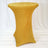 Gold glitter table cover on a round table