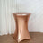 Rose gold stretch table cover for event decor