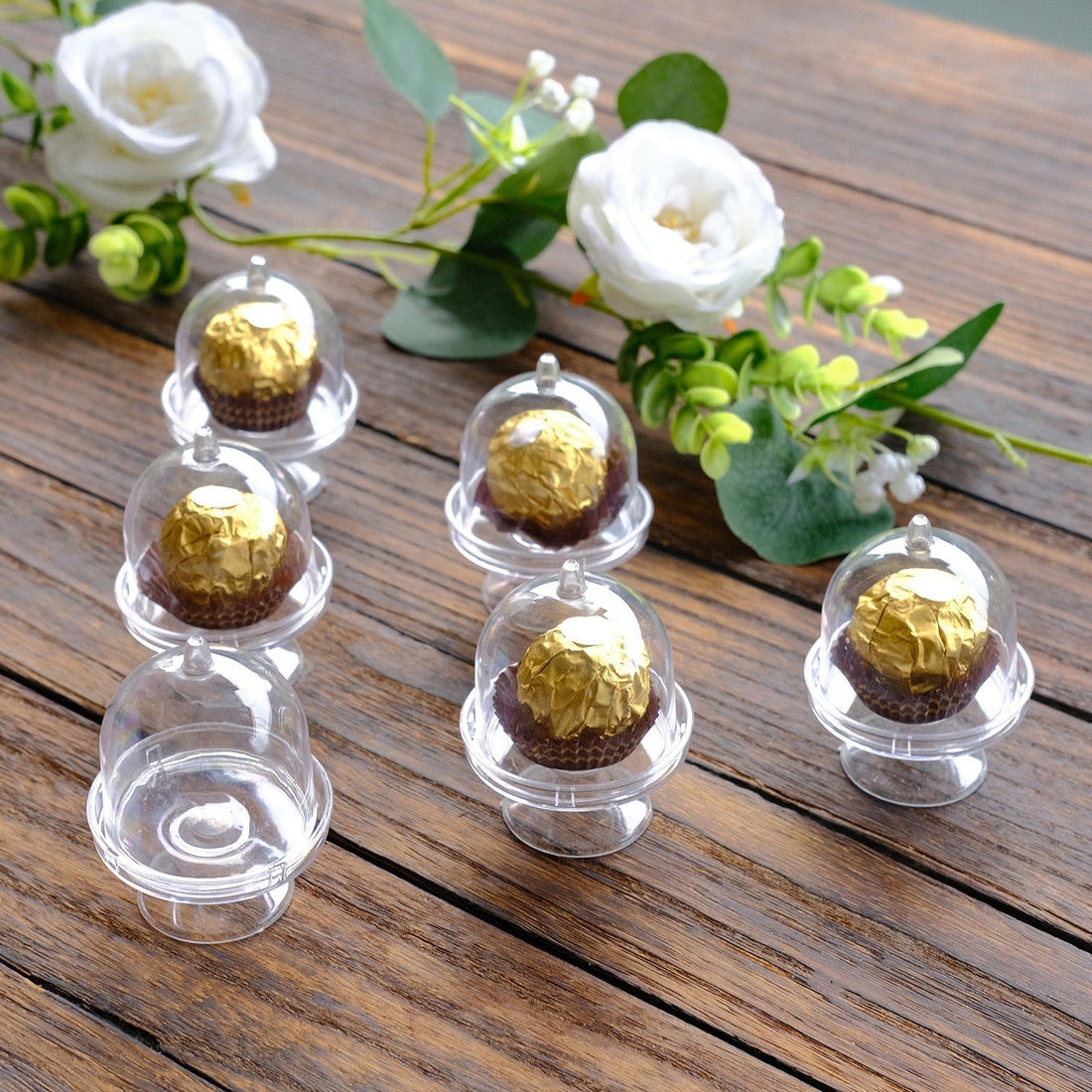 Plastic Fillable Mini Pedestal Candy Containers 3
