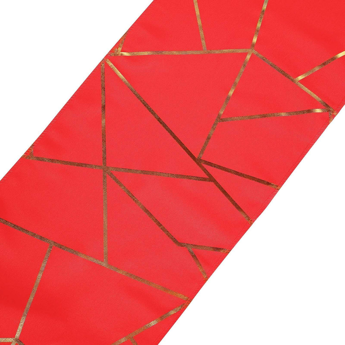 Geometric Polyester Runner 9ft Red | eFavormart