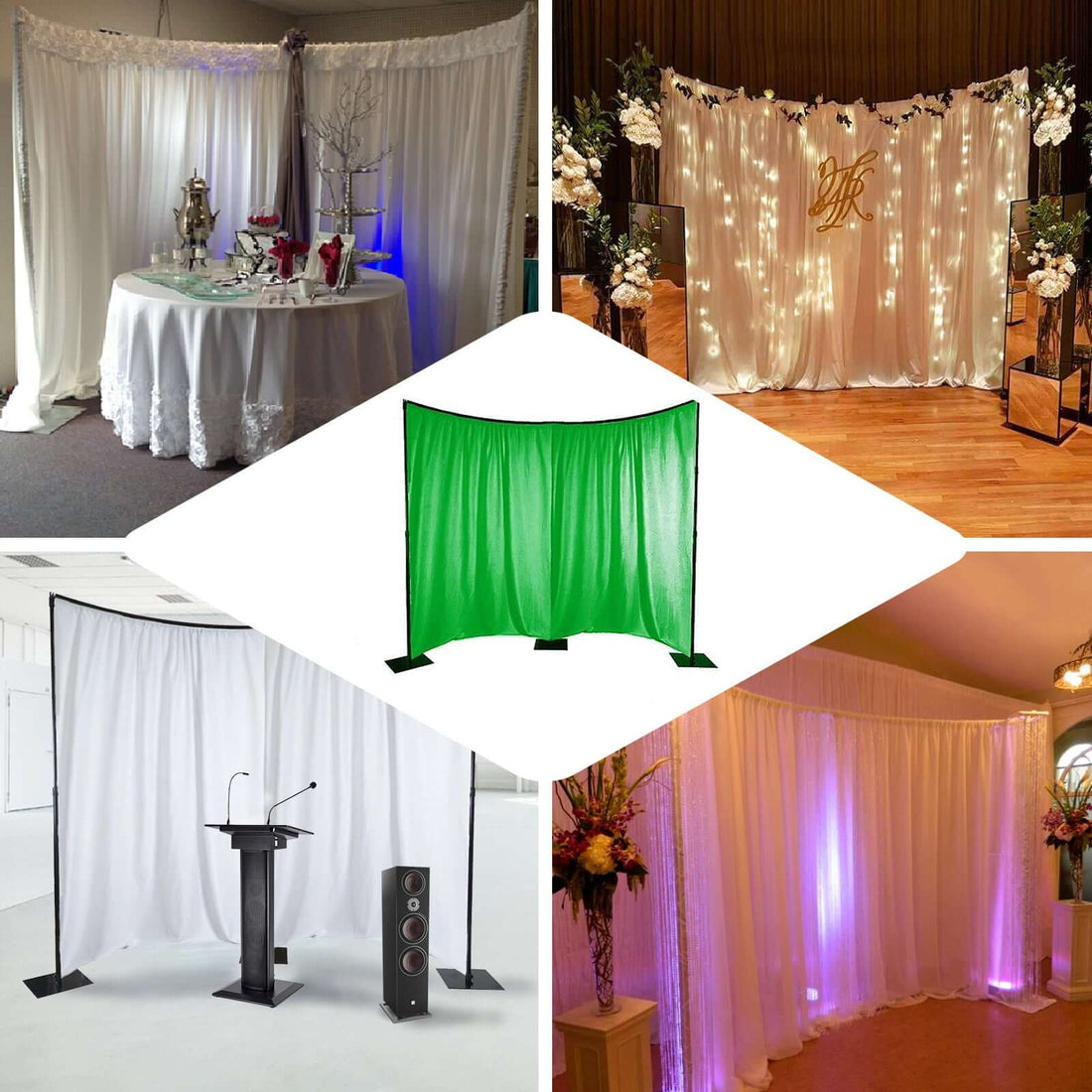 11ftx13ft Heavy Duty Curved Backdrop Stand | eFavormart