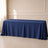 navy blue rectangle tablecloth on a table