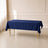 Navy blue wrinkle-resistant polyester tablecloth for events, 60"×84".