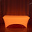 Orange table cover for events and parties.