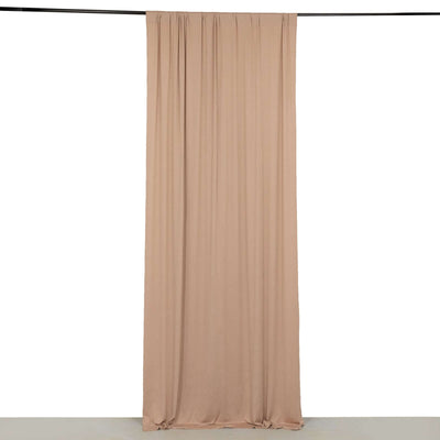 Nude 4-Way Stretch Spandex Backdrop Drape Curtain, Wrinkle Free Event Divider Panel with Rod Pockets - 5ftx10ft