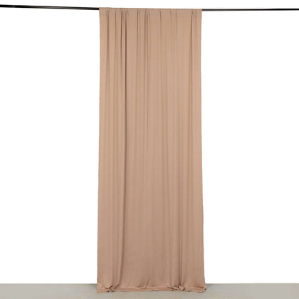 Nude 4-Way Stretch Spandex Backdrop Drape Curtain, Wrinkle Free Event Divider Panel with Rod Pockets - 5ftx10ft