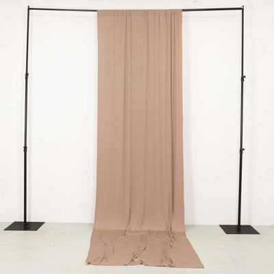Nude 4-Way Stretch Spandex Backdrop Drape Curtain, Wrinkle Free Event Divider Panel with Rod Pockets - 5ftx14ft