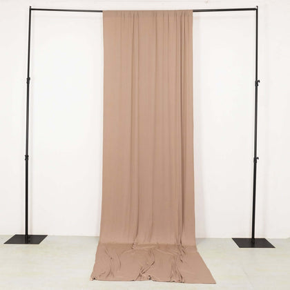 Nude 4-Way Stretch Spandex Backdrop Drape Curtain, Wrinkle Free Event Divider Panel with Rod Pockets - 5ftx14ft