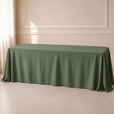 Polyester Rectangle Tablecloth 90"x156" Olive Green with Seamless Finish