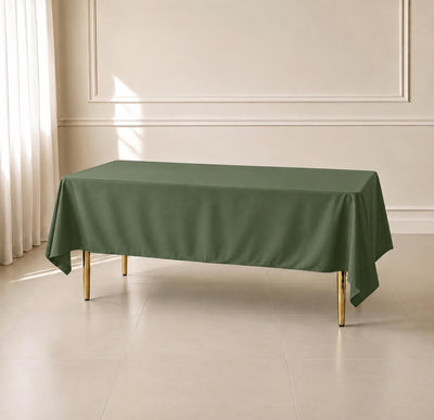 Polyester Rectangle Tablecloth 60"x102" Olive Green - Wrinkle-Resistant Finish