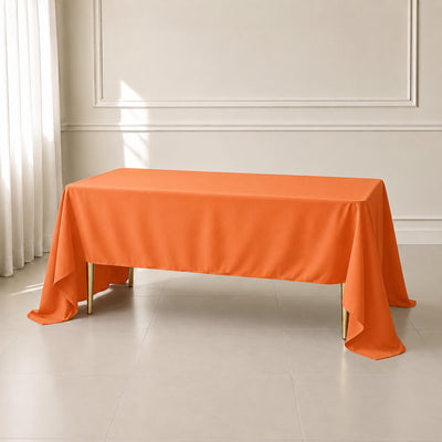 Polyester Rectangle Tablecloth 60"x126" Orange - Durable & Wrinkle-Resistant Table Cover