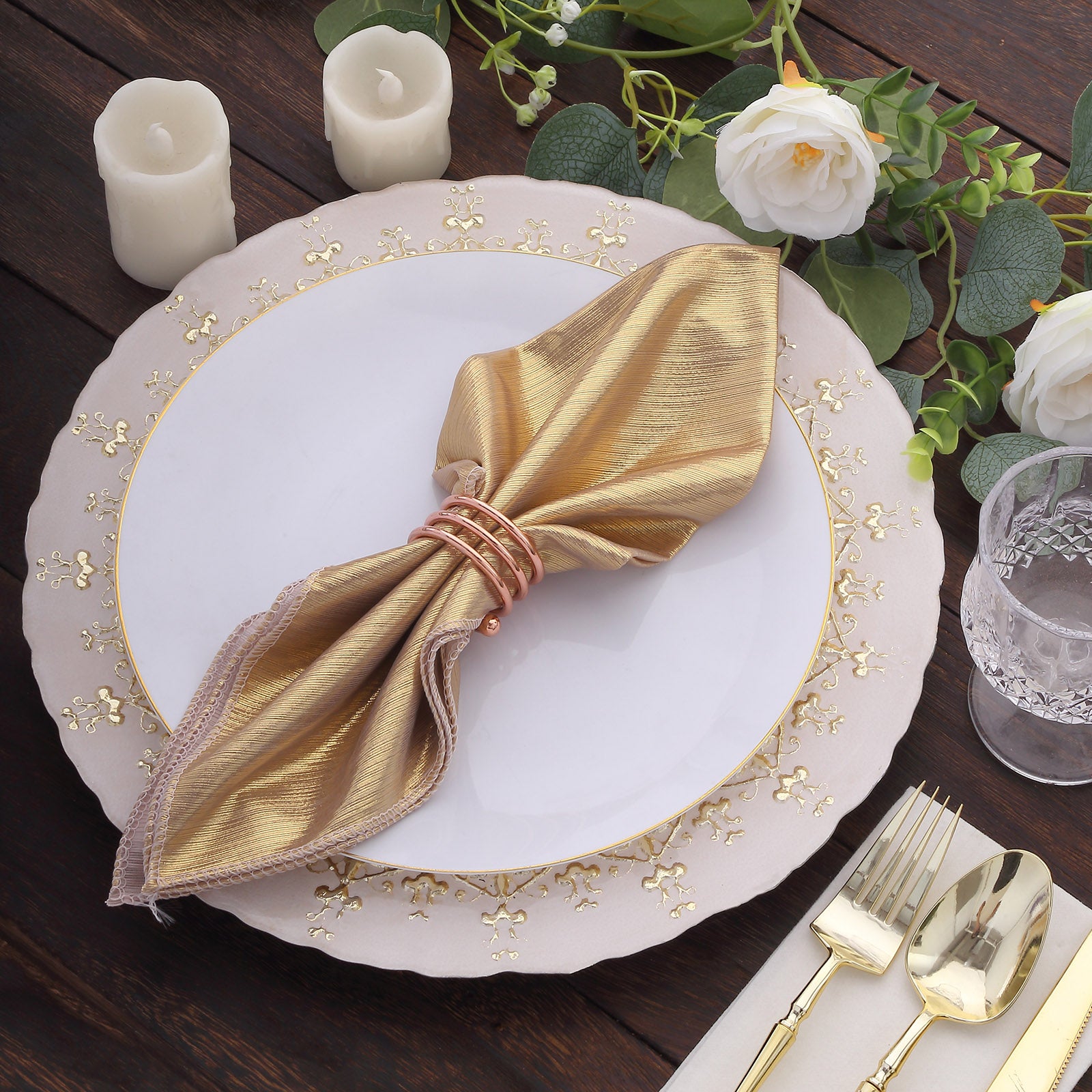 5 Premium Polyester 20x20 in Dinner Table Cloth Napkins