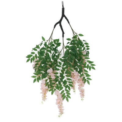 Pink wisteria artificial flower hanging arrangement #whtbkgd